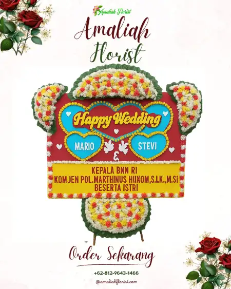 Papan Bunga Pernikahan Jatipamor